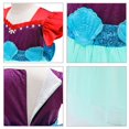 thumbnail image 4 of HAWEE Mermaid Dress for Girl Lace Tulle Short Flying Sleeves Outfits Princess Ariel Sequin Fancy Back Bow Costumes, 4 of 4