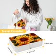 thumbnail image 5 of Sunflower PU Leather Bracelet Holder Jewelry Box Stand Necklace Organizer with Removable Compartment Portable Case, 5 of 6