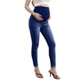 thumbnail image 4 of Bixock Maternity Jeans High Waist Over The Belly Stretchy Maternity Leggings Breathable Pregnancy Pants Soft Active Casual Maternity Clothings, 4 of 6