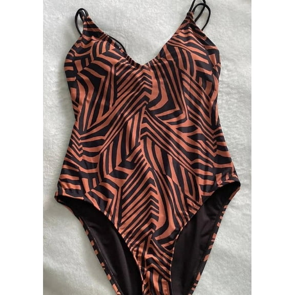 Hurley Women's One Piece UPF 50 Swimsuit (Brown, XXL)