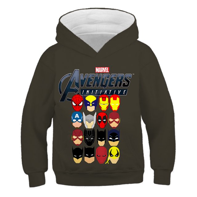 Miniso Dark Spiderman sudaderas con capucha pulóver Hulk Capitán América sudaderas Kinder Jungen Mädchen Kleidung 2024 invierno Kinder Kleidung