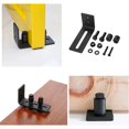 thumbnail image 4 of Rawiri - Rodillo guía de suelo ajustable para puerta corrediza de granero, accesorio de hardware para puerta de granero, color negro, 4 of 5