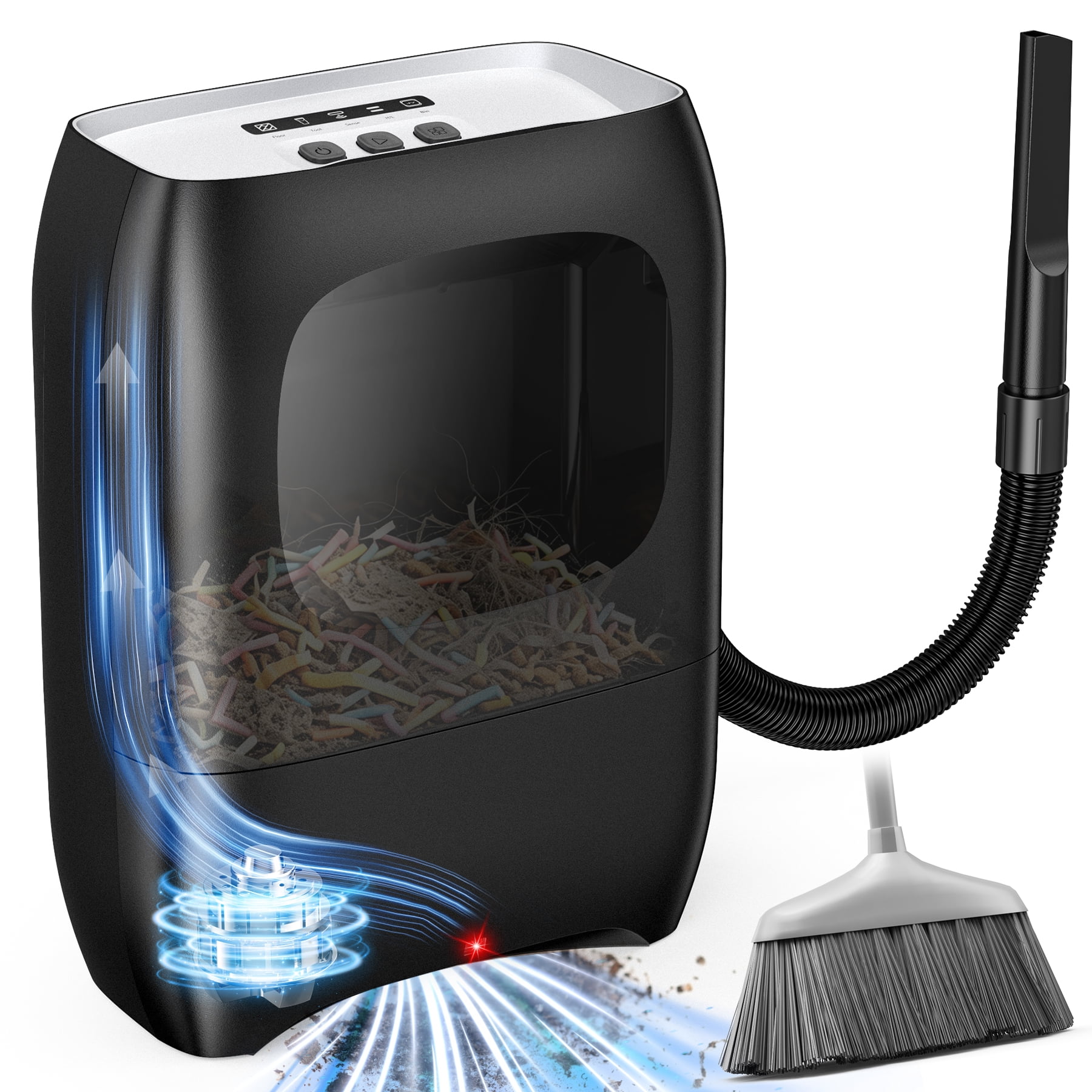VicTsing Touchless Vacuum Automatic Dustpan, Automatic Touchless Stationary Vacuum with 2 Speeds, Hair Vacuum for Salons, Electric Dustpan for Pet Hair Floor Home Kitchen, Corded Canister Vacuum