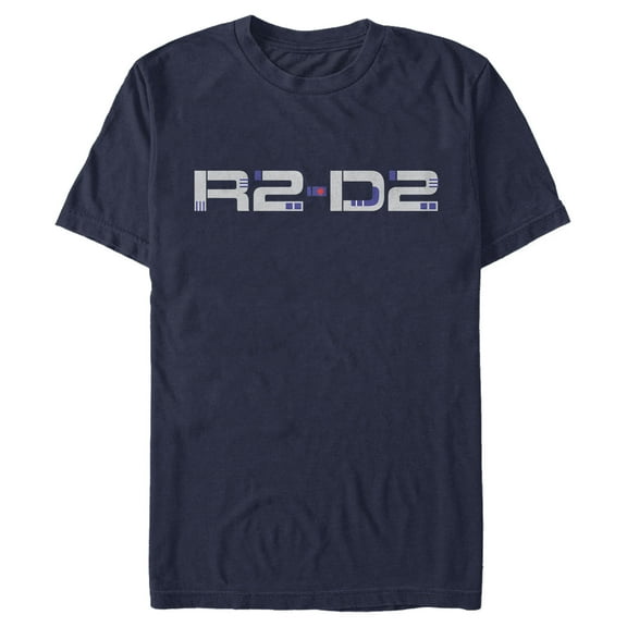 Men's Star Wars: The Rise of Skywalker R2-D2 Text  Graphic Tee Navy Blue X Large