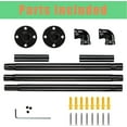 thumbnail image 4 of Yeyebest Black Industrial Adjustable Curtain Rod Set, 34”-58” [-] 34”-58”, 4 of 7