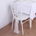 thumbnail image 3 of BalsaCircle 5 Silver Polyester Metallic Fringe Chair Sashes Wedding Party Events Reception Home Decorations Supplies, 3 of 8