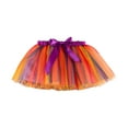 thumbnail image 4 of Odeerbi Girls Skirts Tutu Skirt Toddler Cute Party Dance Outfit Splice Rainbow Net Yarn Sequins Tulle Skirt Bow Hairpin Suit Purple, 4 of 6