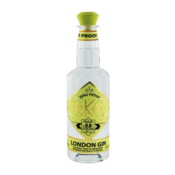 ARKAY | London Gin Zero Proof | Premium Alcohol-Free Alternative | 33.3 fl oz (1L) | Zero Calories & Sugar