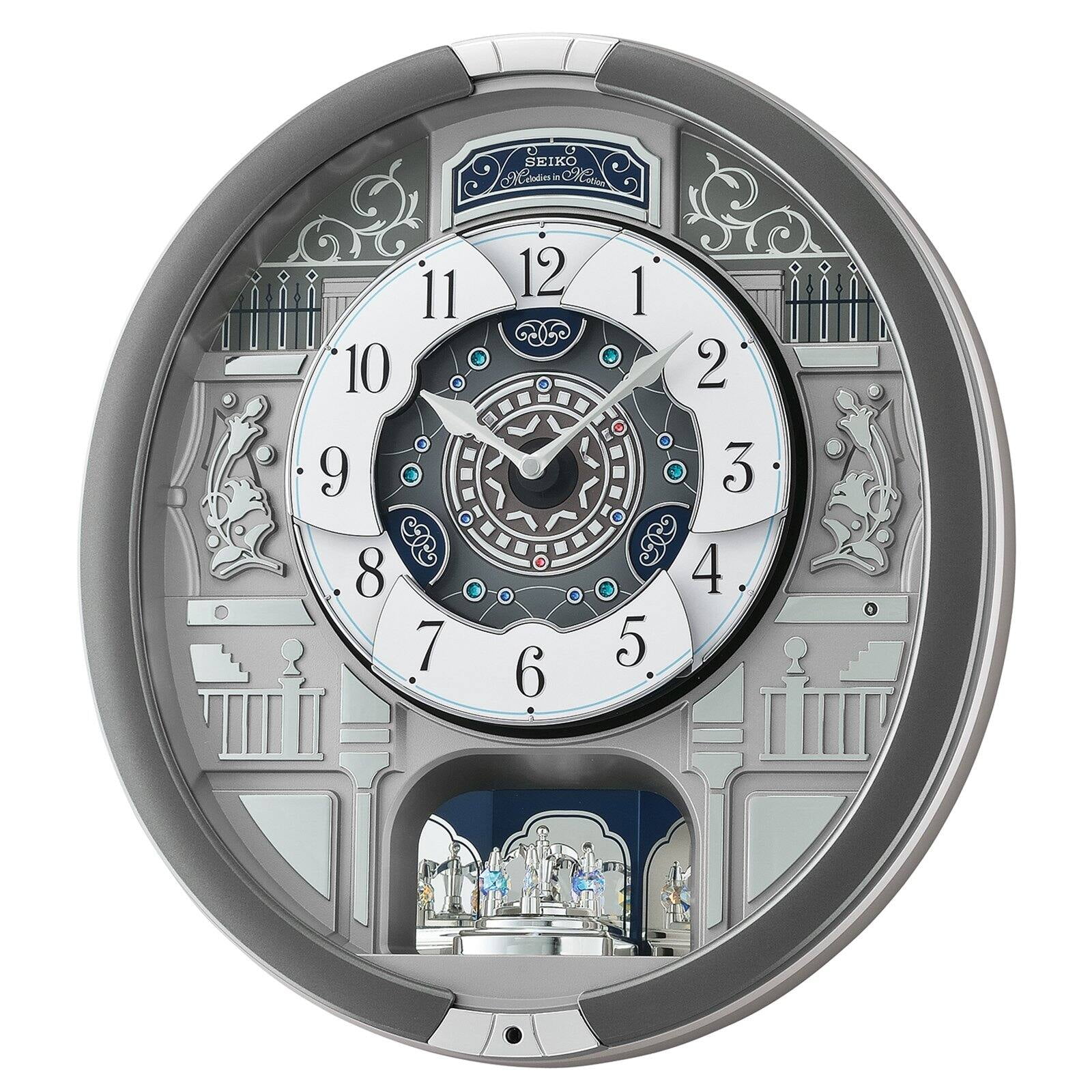 faae 88 a 5 2 f 88 4 f 58 a 194 ddaa 889 bfef 7 . 72 e 94810 fb 2 e 97 d 762 a 242384 a 9 d 9 a 9 c Seiko Musical Motifs Melodies In Motion Traditional Musical Wall Clock Analog Quartz QXM 366 SRH