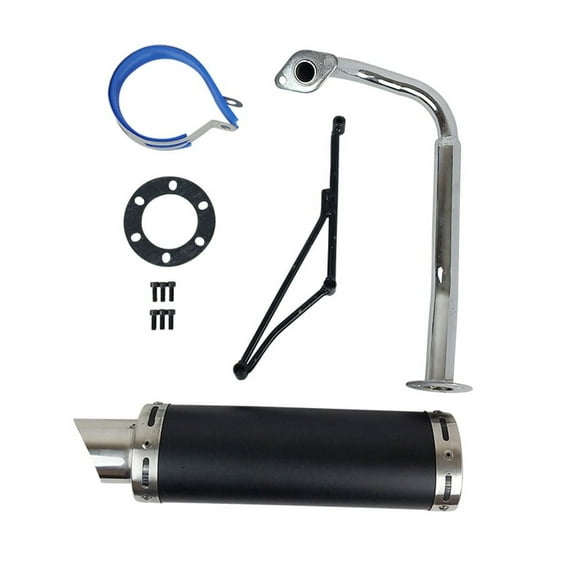 High Performance Exhaust System Muffler for GY6 50cc Scooter Moped TaoTao Jonway Kymco 139QMB Black