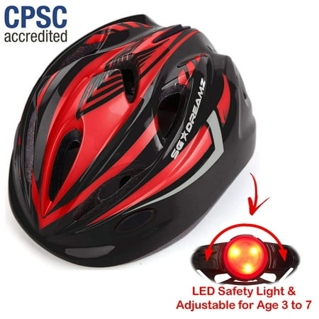 Kids Bike Helmet â?? Adjustable from Toddler to Youth Size, Ages 3 to 7 - Durable Kid Bicycle Helmets with Fun Racing Design Boys and Girls Will Love - CSPC Certified for Safety