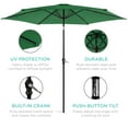 thumbnail image 6 of Best Choice Products 10ft Outdoor Steel Market Patio Umbrella w/ Crank, Tilt Push Button, 6 Ribs - Green, 6 of 8