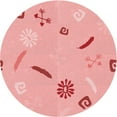 thumbnail image 1 of Ahgly Company Machine Washable Indoor Round Transitional Flamingo Pink Area Rugs, 6' Round, 1 of 7