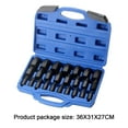 thumbnail image 2 of LOVIVER 25 Pieces Damaged Screw Extractor Durable Alloy Steel Bolt Nut Extractor Set, 2 of 7