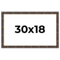 30x18 Frame Gold Real Wood Picture Frame Width 1.5 inches | Interior Frame Depth 0.5 inches |