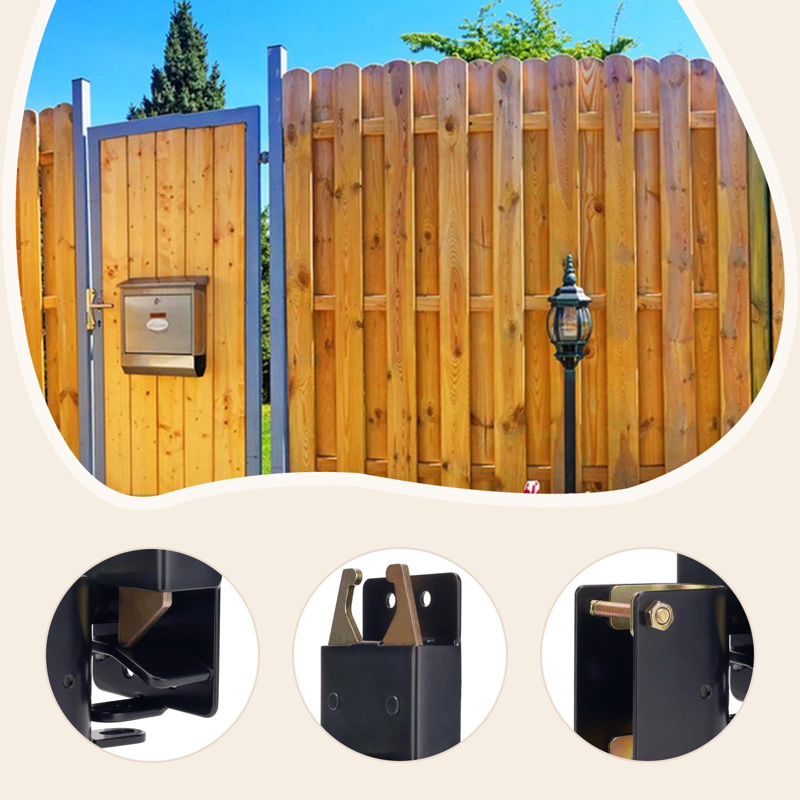 CarpNettore 2 Way Lockable Gate Latch Hardware Metal for 1-5/8" to 2" Tubes High Performance