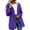 Purple-With Belt, variant on Windbreaker Jacket for Women With Belt Long Sleeves Solid Color Outdoor Windproof Loose Hooded Pocketed Outdoor Raincoat Windbreaker
