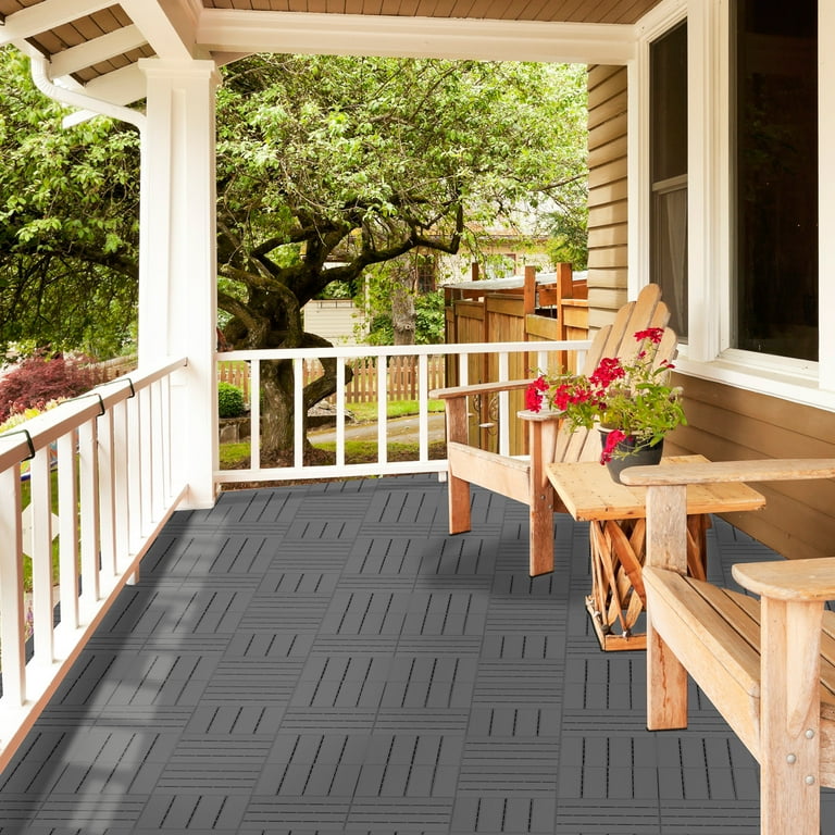9-Pack Interlocking Deck Tiles, 12