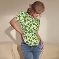 thumbnail image 3 of Balery Cartoon Frogs Body de cuello redondo de manga corta para mujer Tops de manga corta Tops básicos-Small, 3 of 7