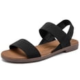 thumbnail image 2 of Ataiwee Women's Flat Slide Sandals - Casual Adjustable Elastic Strappy Double Bands Summer Flat Sandals., 2 of 6