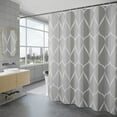 thumbnail image 2 of 1 cortina de ducha impermeable de 180 x 180 cm hecha de poliéster, antimoho y antibacteriana para baño, lavable a máquina, fácil de limpiar. TUNC Sencillez, 2 of 4