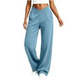 thumbnail image 6 of AherBiu Yoga Pants for Women Crossover Waisted Straight Wide Leg Baggy Loose Fitted Athletic Workout Pants with Pockets, 6 of 7