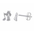 thumbnail image 1 of Aretes de Nota Musical Delicados para Adolescentes en Plata Esterlina (0.23in), 1 of 1