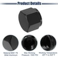 thumbnail image 3 of Unique Bargains 1 Set AN8 Universal Female Flare Cap Port Plug Block Off Fitting Nut Adapter with O-ring Black, 3 of 7