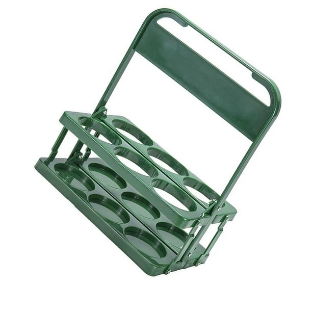 Inteprter Estante plegable para cerveza, barbacoa, cesta de vino de plástico, soporte de mano para bebidas, herramienta de almacenamiento de cocina, Barra de herramientas verde Inteprter HA043026-01