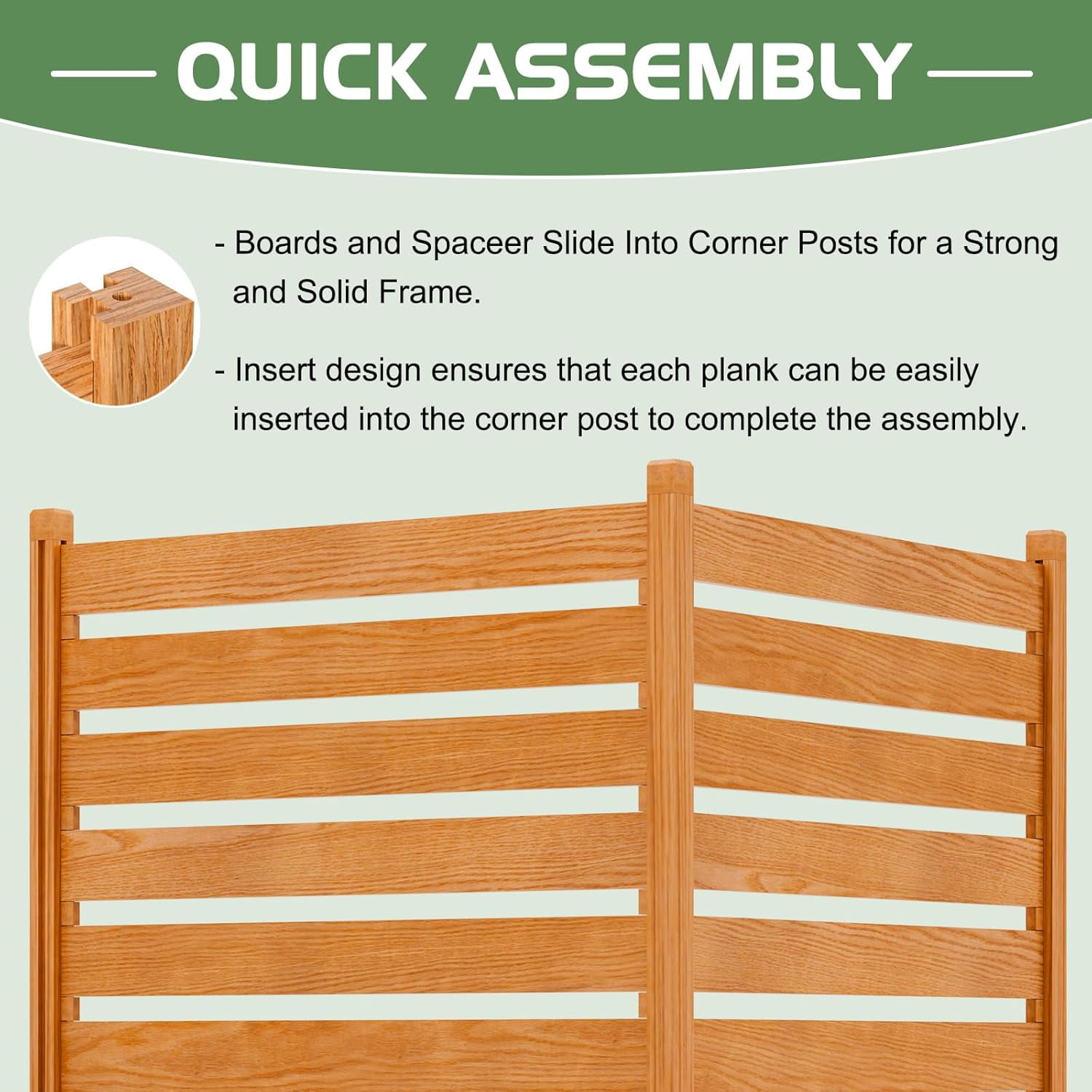 Outdoor Privacy Screen Privacy Fence Panels for Outside, 2 Panels 38"W X 60"H Wood Decorative Fence,Pool Equipment Enclosure, Patio Garden Fence Perfect to Enclose Trash Cans and Air Conditioner