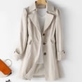 thumbnail image 1 of Primavera Otoño Gabardina Mujer 2022 Nuevo Coreano De Un Solo Pecho Medio Largo Mujeres Abrigo 5XL Caqui Cortavientospangjing, 1 of 3