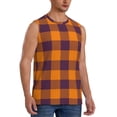 thumbnail image 2 of Pofeuu Fall Buffalo Plaid Print Men's Muscle T-Shirt, Sleeveless, Muscle Tank, Classic Muscle Tee Top For Men Casual Sleeveless Muscle T-Shirt Trendy Clothes-3X-Large, 2 of 7