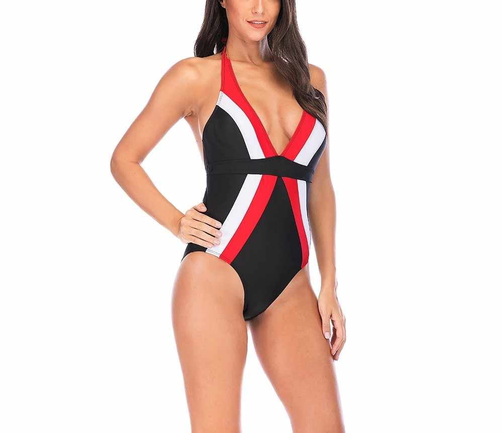 color block bathing suit one piece