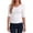A-White10, variant on XIAONU Women's V-Neck T-Shirt Slim-Fit Solid Color 3/4 Sleeve Top Breathable Stretch Soft Work Wear Blouse