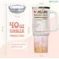 thumbnail image 2 of Worlds Best Mom Tumbler with Handle & Straw, 40oz Double Wall Vacuum Insulated Momma Mug, Mommy Gifts for Birthday Mothers Day Christmas Anniversary, Mom Gifts from Daughter Son, 2 of 6