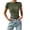 Green, variant on Women Crew Neck Short Sleeve Cropped T-Shirt Casual Summer Top