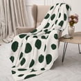 thumbnail image 3 of Hirioo Abstract Green Polka Dot for Flannel Blanket, Cozy and Warm Throw for Bed or Couch ,Perfect for All Seasons-60"x50", 3 of 6