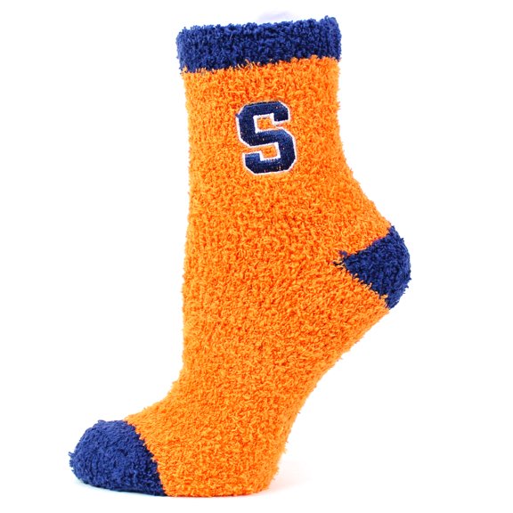 Syracuse Orange Solid Fuzzy Sock - Donegal Bay - Unisex - One Size - Ankle