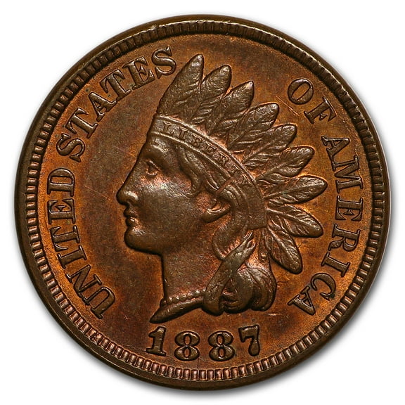 1887 Indian Head Cent AU