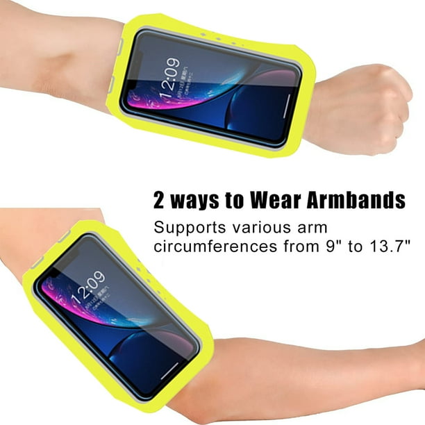 Soporte para telefono para correr Funda para brazalete para telefono celular Brazalete impermeable para telefono celular para trotar caminar hacer ejercicio y hacer ejercicio en el gimnasio Zhivalor F...