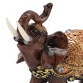 thumbnail image 2 of Riousery Wealth Lucky Elephant Statue Resin Feng Shui Figurine Home Decoration for Living Room Housewarming Gift, Medium 5.91 Inches / 15 cm, Brown, 2 of 9