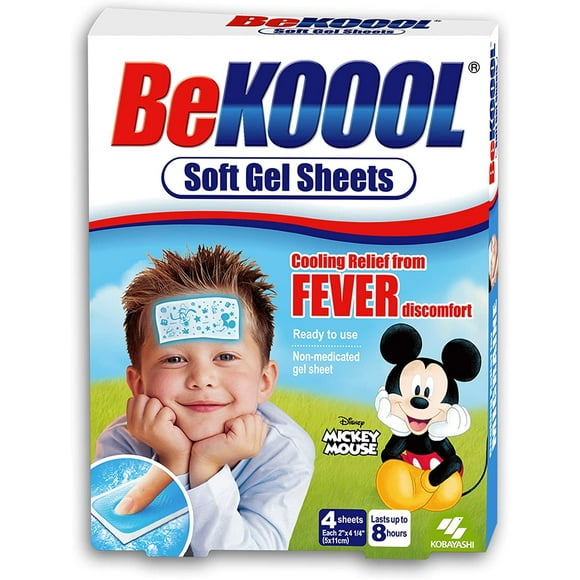 BeKoool Soft gel Sheets for Kids, White, 4 count (Pack of 12)