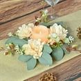 thumbnail image 6 of Artificial Rose Spring Wreath with Hydrangea - Mini Floral Door Decor for Front Door, Wedding Centerpieces, Candle Rings, Home Holiday Decor, 8" Diameter, 6 of 6