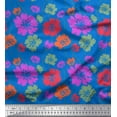 thumbnail image 1 of Soimoi Poly Georgette Tissu Artistique Imprimé Floral 1 Yard 42 Inch Wide, 1 of 3