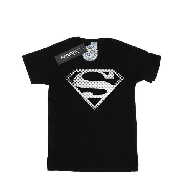 DC Comics T-Shirt Boyfriend en Coton pour Femmes Superman à Logo Tacheté