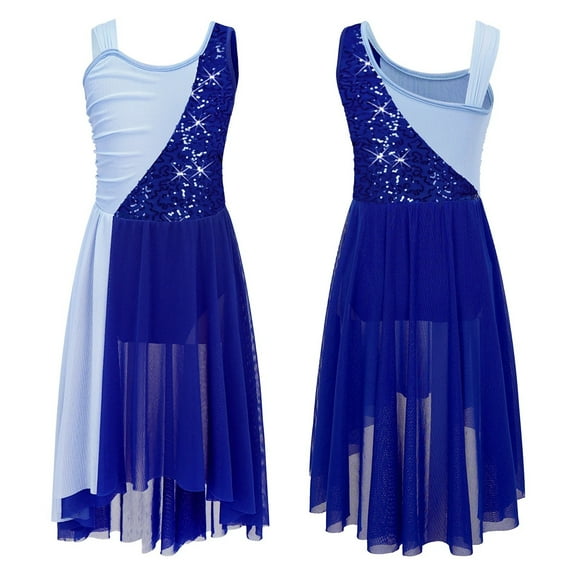 Sleeveless Color Block Gymnastics Skating Leotard Dancewear