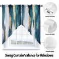 thumbnail image 3 of Abstract Graffiti Art Swag Curtain Valance for Windows, Gold Blue Blend Texture Window Treatments Short Swag Topper for Kitchen Windows Bathroom Bedroom, 36"x63", 3 of 8
