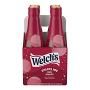 Welch's Non-Alcoholic Sparkling Juice Cocktail, Red Grape, 8.4 fl oz Bottle 4 Pack