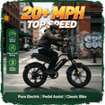 thumbnail image 3 of 20" Fat Tire Electric Bike for Adults, 750W Motor, 20MPH Max Speed, 48V 15.6Ah Removable Battery, 7-Speed Gear & Full Suspension Ebike with Cruise Control, UL2849 Certified, 3 of 7