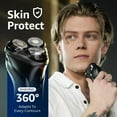 thumbnail image 5 of Nogroa Electric Shavers for Men, 3 in 1 Cordless Razor Waterproof Wet Dry Adjustable Speeds Beard Trimmer Grooming Kit with Nose Hair Trimmer, Sideburns Trimmer, 5 of 8